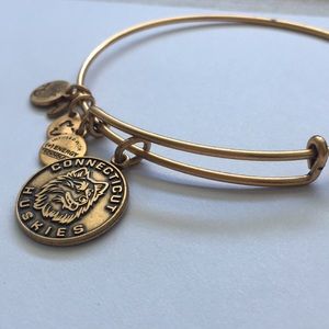 Gold Alex and Ani UConn bracelet